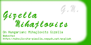 gizella mihajlovits business card